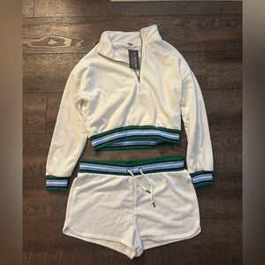 BB Dakota Blue and Green Striped Set